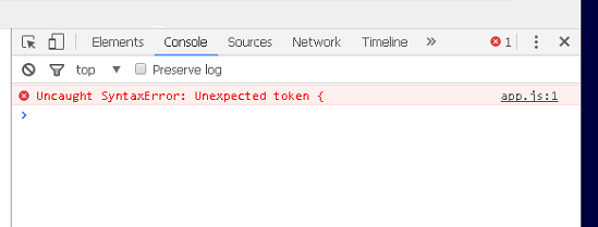 console-syntaxError